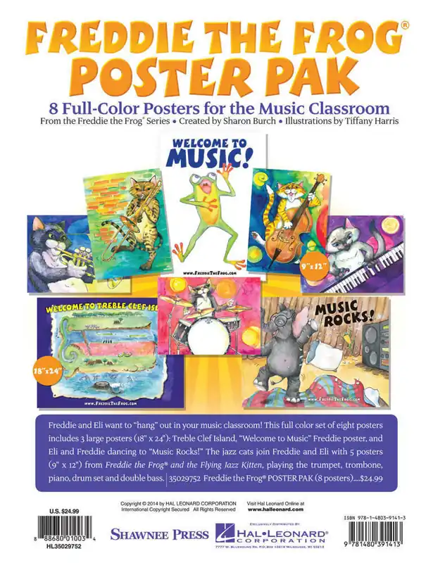 Hal Leonard Freddie The Frog Poster Pak - Harris/Burch - Posters Prix Cassé