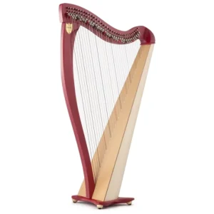 Lyon & Healy Drake 34-String Lever Harp w/Legs - Two Tone Burgundy and Natural Réduction