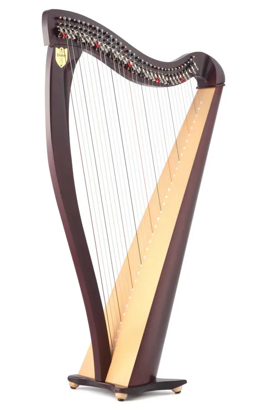 Lyon & Healy Drake 34-String Lever Harp w/Legs - Mahogany Quantité Limitée