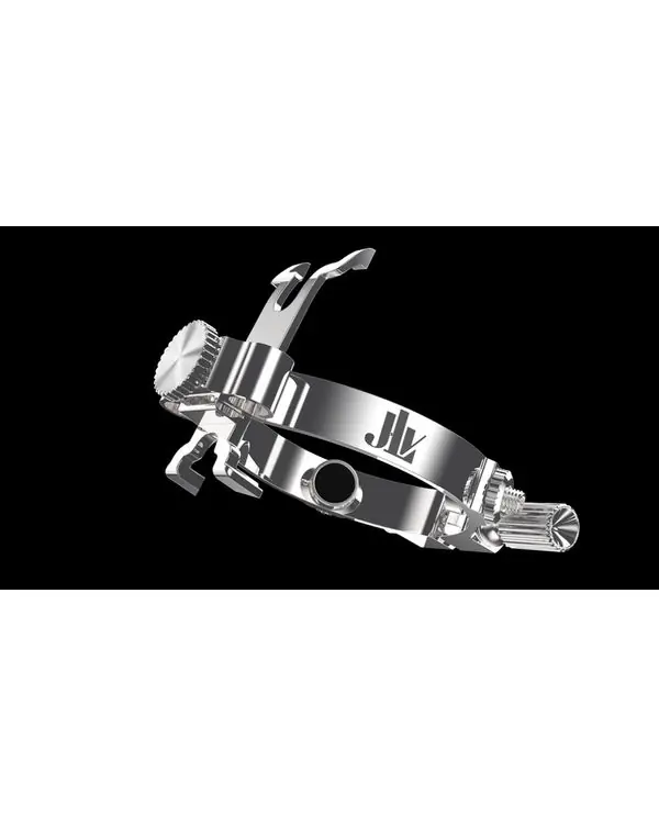 Meilleure Vente JLV LIGATURE SAXOPHONE SOPRANO PLAQUE ARGENT POUR BEC EBONITE