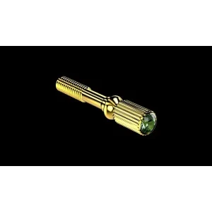 Nouveauté JLV VIS DE SERRAGE PLAQUEE OR STRASS EMERAUDE
