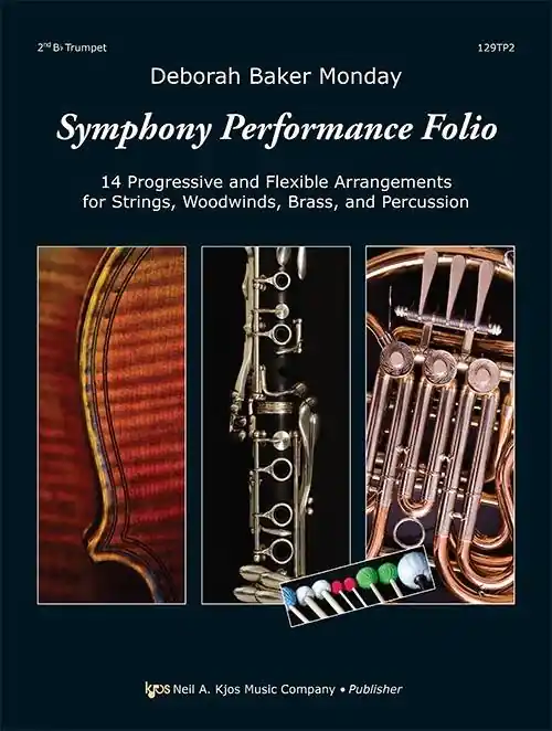 Top Vente Kjos Music Symphony Performance Folio - Monday - 2nd Bb Trumpet - Book