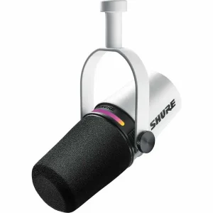 Bon Marché SHURE MV7+-W MICRO DYNAMIQUE DE PODCAST BLANC