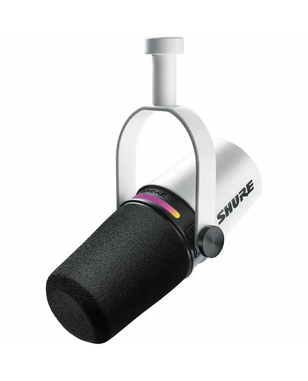 Bon Marché SHURE MV7+-W MICRO DYNAMIQUE DE PODCAST BLANC