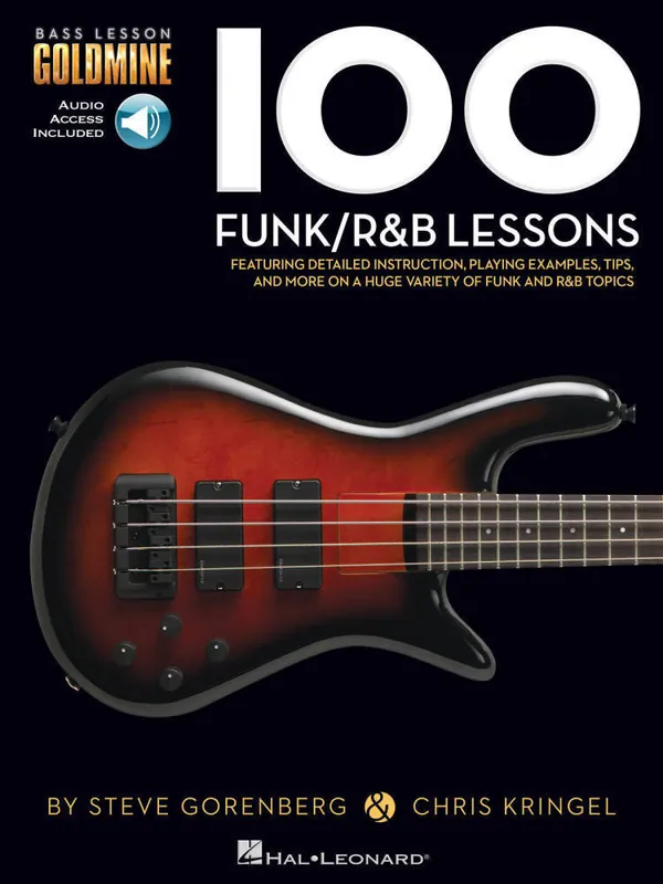 Dernier Modèle Hal Leonard 100 Funk/R&B Lessons - Bass Guitar TAB/Audio Online