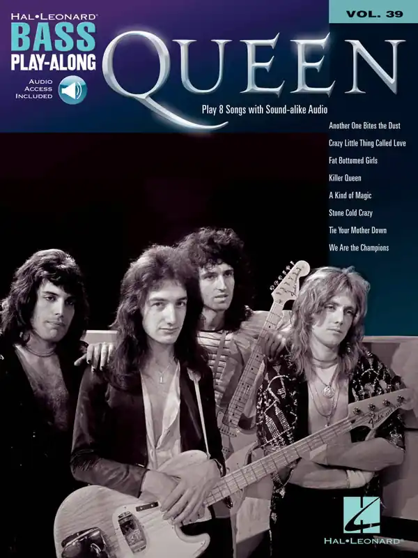 Prix Promo Hal Leonard Queen Bass Play-Along Volume 39 - Bass Guitar TAB - Book/Audio Online