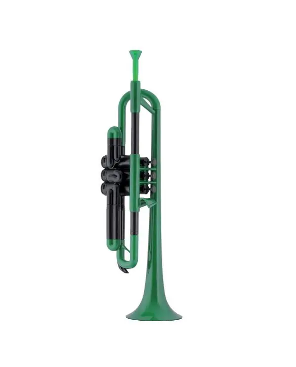 PTRUMPET TROMPETTE EN RESINE ABS VERTE avec housse et embouchure Solde
