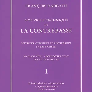 Pas Cher Alphonse Leduc Nouvelle Technique de la Contrebasse, Volume 1 - Rabbath - Double Bass - Book/CD