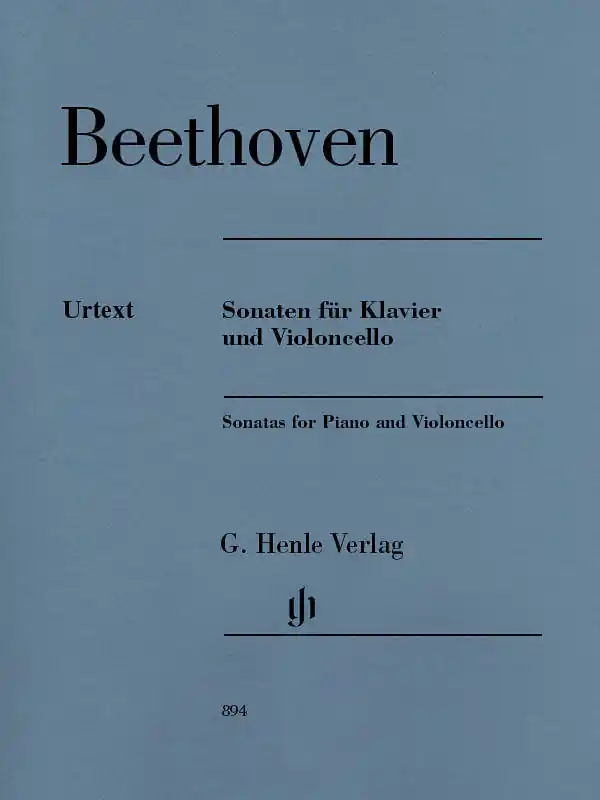 Nouvelle Collection G. Henle Verlag Violoncello Sonatas - Beethoven/Dufner/Geringas - Cello/Piano - Book
