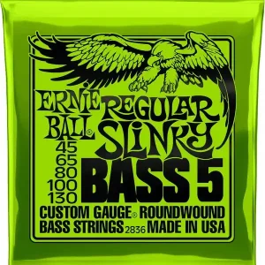 Vente Flash ERNIE BALL 2836 REGULAR SLINKY JEU BASSE ELECTRIQUE 5 CORDES / 45-130