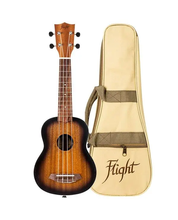 FLIGHT NUS380A "GEMSTONE" UKULELE SOPRANO AMBER + Housse Commander Vite