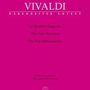 Seulement Aujourd'hui Baerenreiter Verlag The Four Seasons - Vivaldi/Hogwood - Violin/Piano - Book