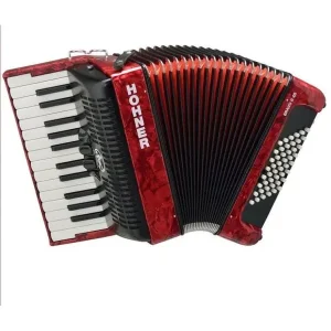 Prix Choc HOHNER BRAVO II 48 SILENT KEY ACCORDEON PIANO 48 BASSES ROUGE
