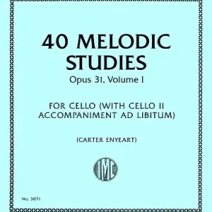 Prix Choc International Music Company 40 Melodic Studies, Opus 31, Volume I - Lee/Enyeart - Cello or Cello Duet - Book