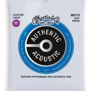 Certifié MARTIN MA175 AUTHENTIC JEU CORDES FOLK BRONZE / CUSTOM-LIGHT 11-52