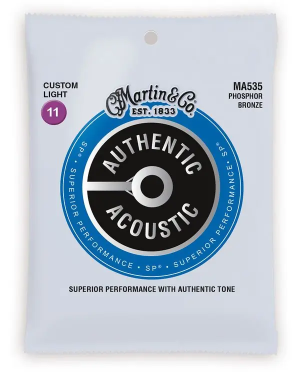 MARTIN MA535 AUTHENTIC JEU CORDES FOLK PHOS.BRONZE / CUST.LIGHT 11-52 Prix Promo