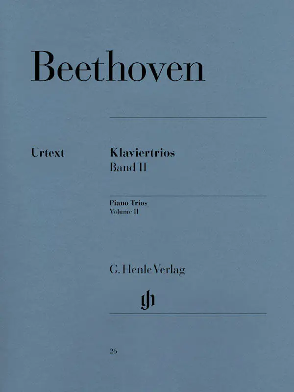 Nouvelle Collection G. Henle Verlag Piano Trios, Volume II - Beethoven/Raphael/Lampe - Violin/Cello/Piano - Book