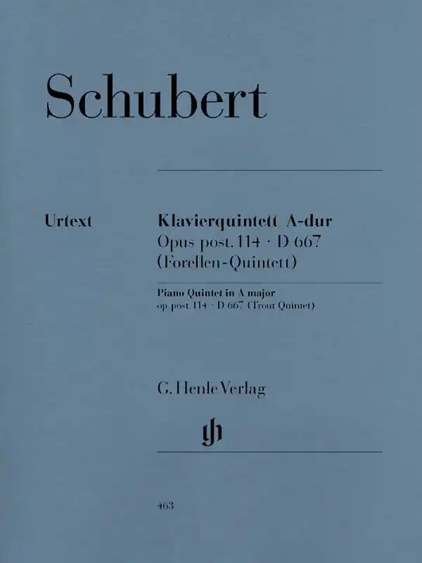 Prix Cassé G. Henle Verlag Quintet A major op. post. 114 D 667 (Trout Quintet) - Schubert/Haug-Freienstein/Schilde - Piano /Violin /Viola /Violoncello /Double Bass - Parts Set
