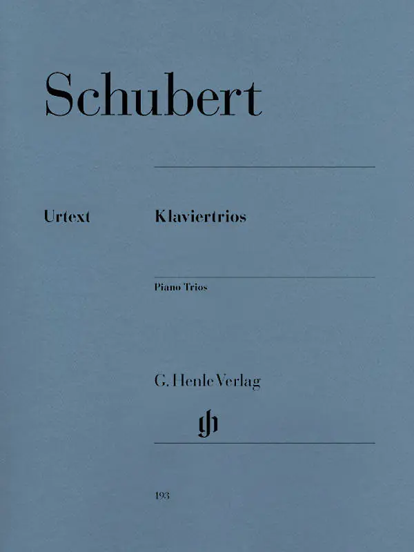 Prix Cassé G. Henle Verlag Piano Trios - Schubert /Badura-Skoda /Theopold - Violin/Cello/Piano - Parts Set