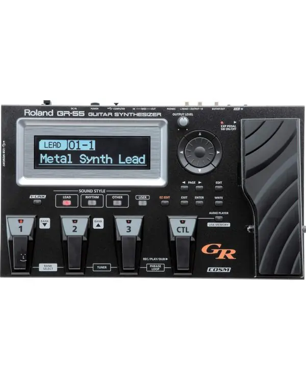 BOSS GR-55S-BK PEDALE D‘EFFET/SYNTHETISEUR DE GUITARE NOIR Offre Du Jour
