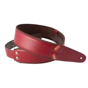 Marque RIGHTON STRAPS CHARM-RD COURROIE GUITARE CUIR VEGAN ROUGE