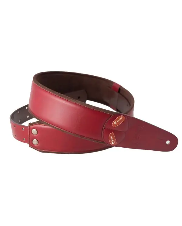 Marque RIGHTON STRAPS CHARM-RD COURROIE GUITARE CUIR VEGAN ROUGE