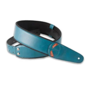 Haute Qualité RIGHTON STRAPS CHARM-TL COURROIE GUITARE CUIR VEGAN BLEU TURQUOISE