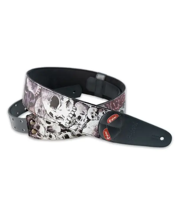 RIGHTON STRAPS DEATH-UN COURROIE GUITARE TISSU MOTIF DEATH TOUCH Produit De Marque