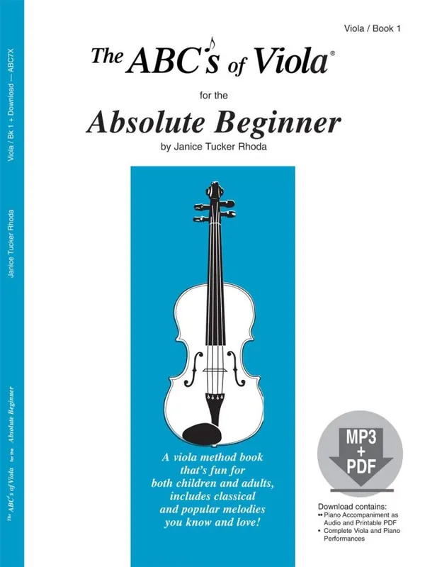 Dernière Chance Carl Fischer The ABCs of Viola for the Absolute Beginner, Book 1 - Rhoda - Viola - Book/Media Online