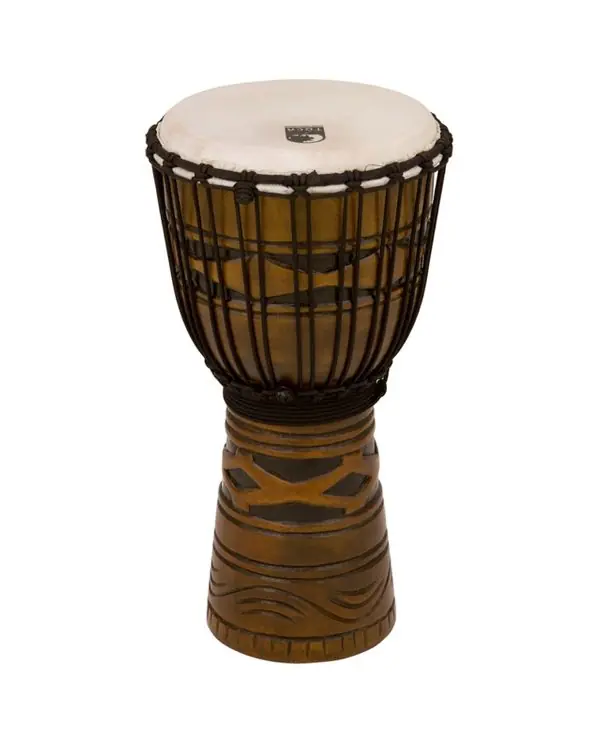 TOCA TODJ-12AM DJEMBE ACAJOU 12" ACCORD PAR CORDES AFRICAN MASK Vente Flash