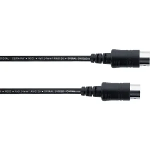 Offre Spéciale CORDIAL ED3AA "ELEMENTS" CABLE MIDI DIN 5 POINTS/DIN 5 POINTS - 3m