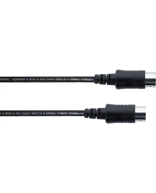 Offre Spéciale CORDIAL ED3AA "ELEMENTS" CABLE MIDI DIN 5 POINTS/DIN 5 POINTS - 3m