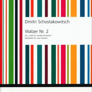 Paiement Sécurisé Universal Edition Waltz (from ‘‘Suite for Variety Orchestra/Jazz Suite No. 2‘‘) - Schostakowitsch/Brooker - 2 Violins - Book