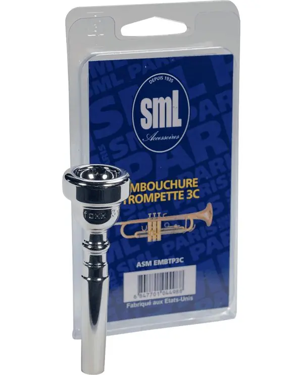 SML PARIS EMBTP3C EMBOUCHURE TROMPETTE 3C ARGENTÉE Populaire