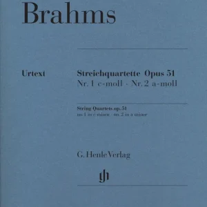 Expédié Aujourd'hui G. Henle Verlag String Quartets, Op. 51, No. 1 in C minor & No. 2 in A minor - Brahms/Reiser - String Quartets - Parts Set