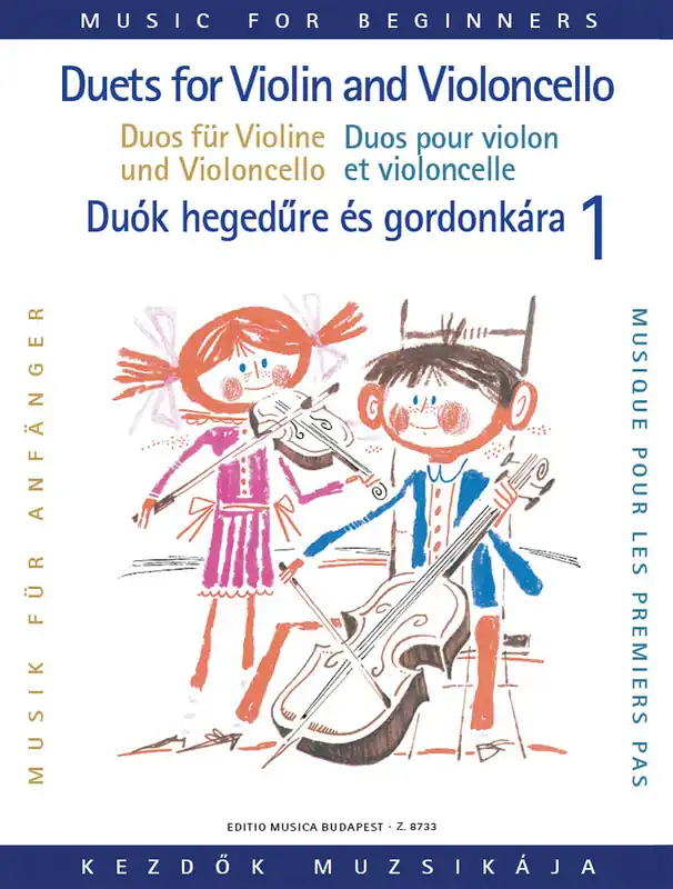 Editio Musica Budapest Duets for Violin and Violoncello for Beginners, Volume 1 - Pejtsik/Vigh - Violin/Cello - Book Jusqu'à Épuisement Des Stocks