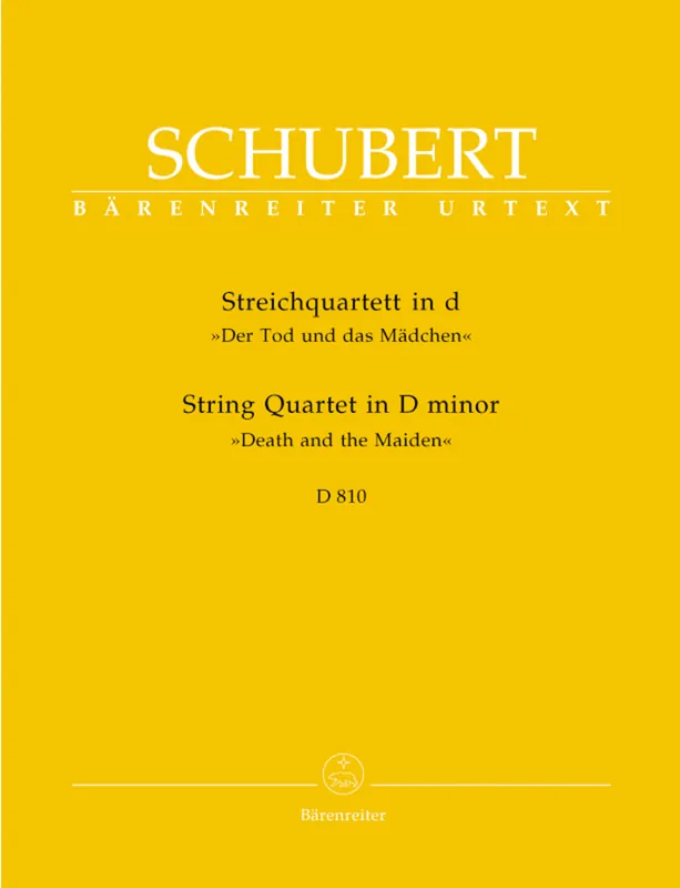 Populaire Baerenreiter Verlag String Quartet in D minor D 810 ‘‘Der Tod und das Madchen‘‘ - Schubert/Aderhold - String Quartet - Parts Set