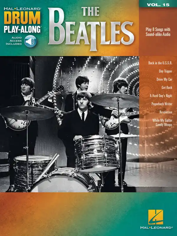 Hal Leonard The Beatles Drum Play-Along Volume 15 - Drum Set - Book/Audio Online Satisfait Ou Remboursé