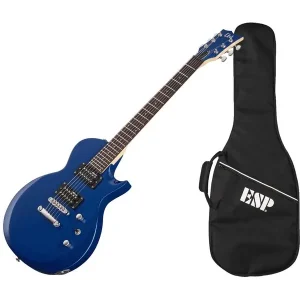 Commande En Gros LTD EC10KIT-BLU PACK GUITARE ELECTRIQUE "LES PAUL" BLEUE + HOUSSE