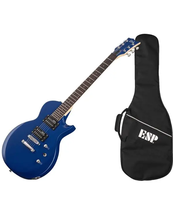 Commande En Gros LTD EC10KIT-BLU PACK GUITARE ELECTRIQUE "LES PAUL" BLEUE + HOUSSE