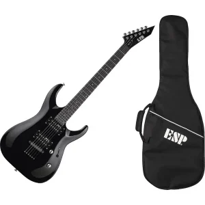 LTD MH10KIT-BLK PACK GUITARE ELECTRIQUE NOIRE + HOUSSE Must-Have