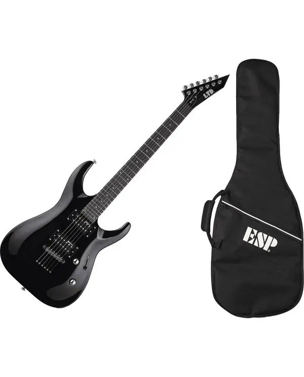 LTD MH10KIT-BLK PACK GUITARE ELECTRIQUE NOIRE + HOUSSE Must-Have