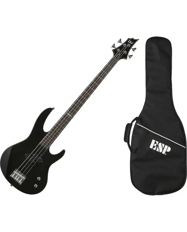 LTD B10KIT-BLK PACK BASSE ELECTRIQUE 4 CORDES NOIRE + HOUSSE Solde