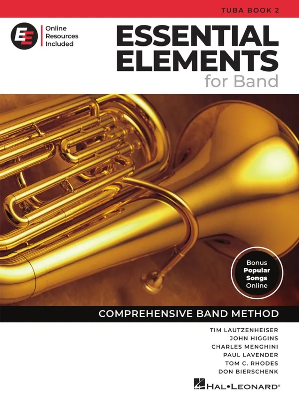 Hal Leonard Essential Elements for Band, Book 2 with EEi (2025) - Tuba - Book/Media Online Populaire