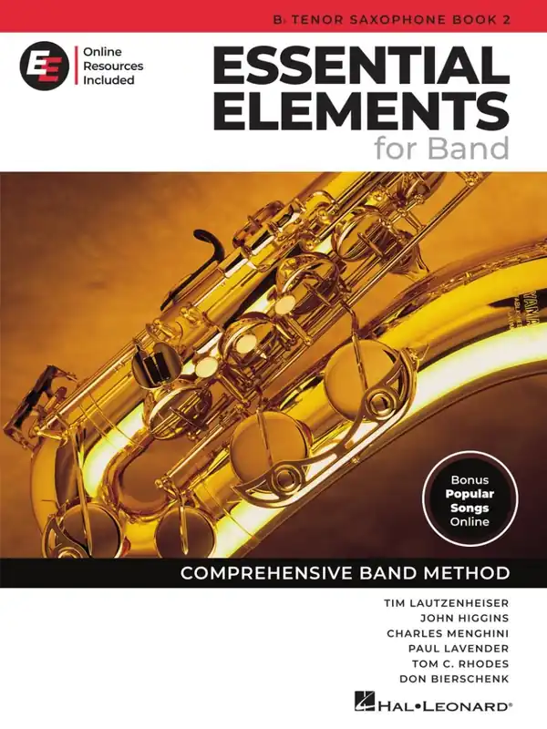 Hal Leonard Essential Elements for Band, Book 2 with EEi (2025) - Bb Tenor Saxophone - Book/Media Online Expédition Rapide