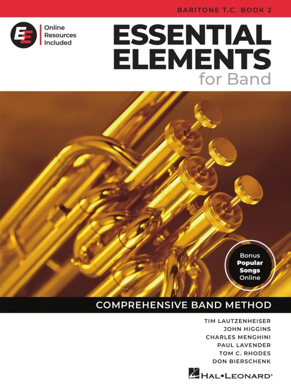 Authentique Hal Leonard Essential Elements for Band, Book 2 with EEi (2025) - Baritone T.C. - Book/Media Online