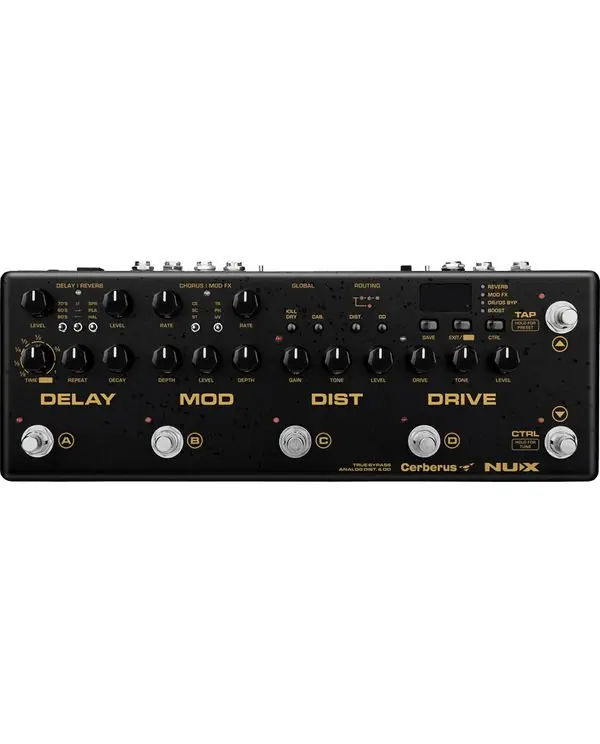 Nouveauté NUX CERBERUS PEDALIER MULTI-EFFETS GUITARE 16 EFFETS + MIDI