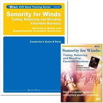 Paiement Sécurisé Bravo Music Inc Sonority for Winds Combination Set - Kaneda/Kimura - Director‘s Guide/DVD