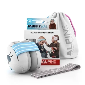 Acheter Direct ALPINE MBABY-BL "MUFFY" CASQUE ANTI-BRUIT POUR BÉBÉ (-23 dB) BLEU