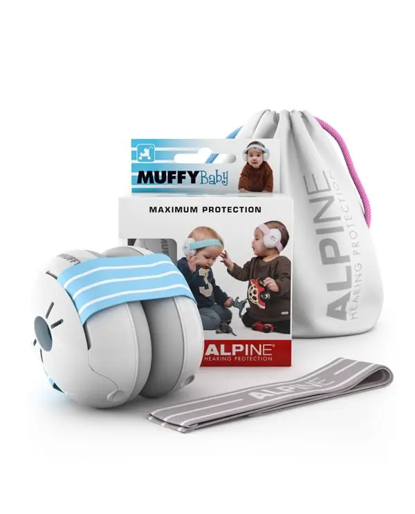 Acheter Direct ALPINE MBABY-BL "MUFFY" CASQUE ANTI-BRUIT POUR BÉBÉ (-23 dB) BLEU